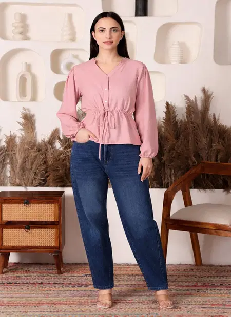 Tew Fancy Georgette Premium High Quality Western Top Collections